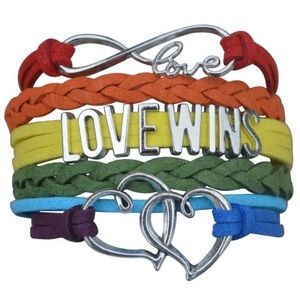 LGBTQIA🏳️‍🌈 PRIDE LOVE WINS BRACELET❤️🧡💛💚💙💜
